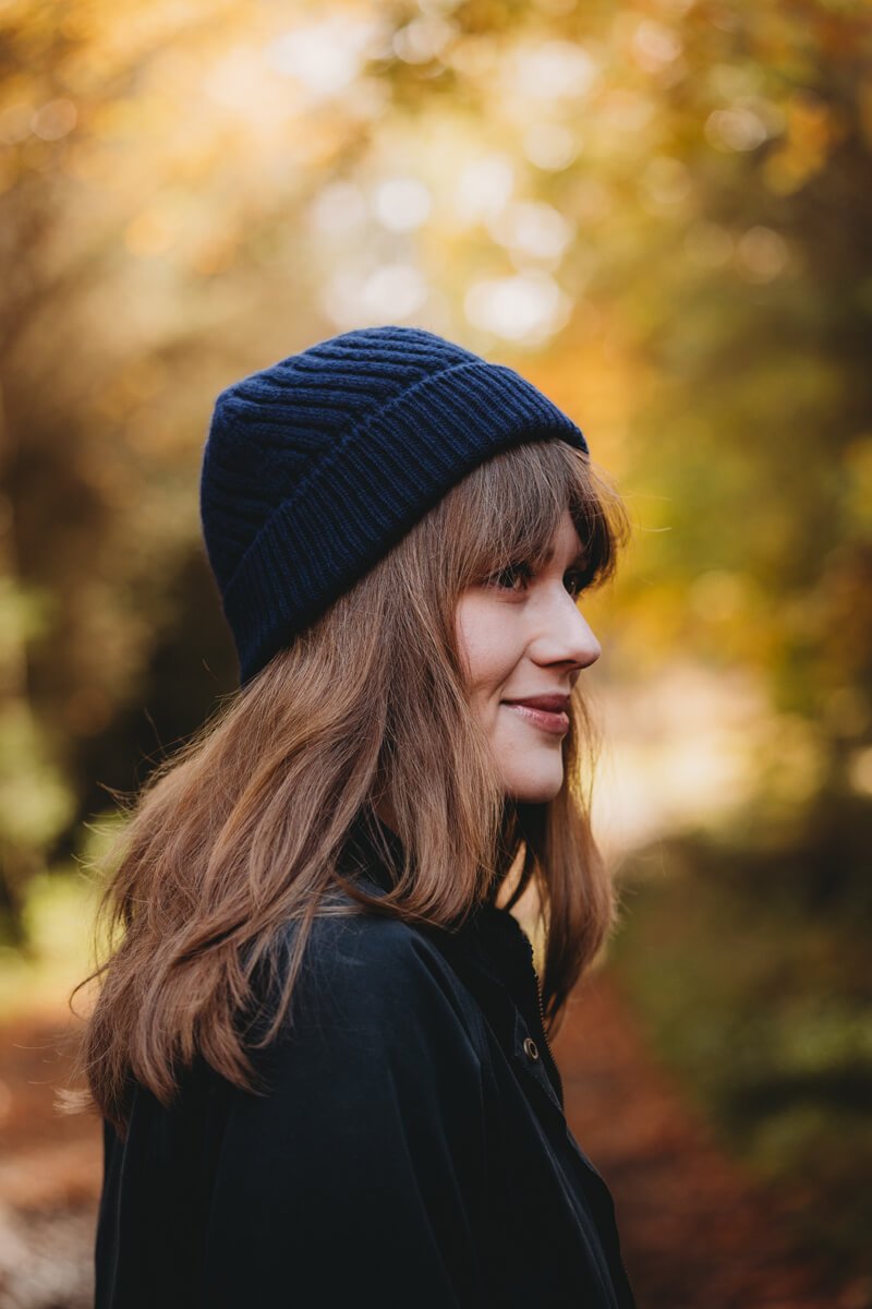 Navy Lambswool Beanie — Collingwood-Norris